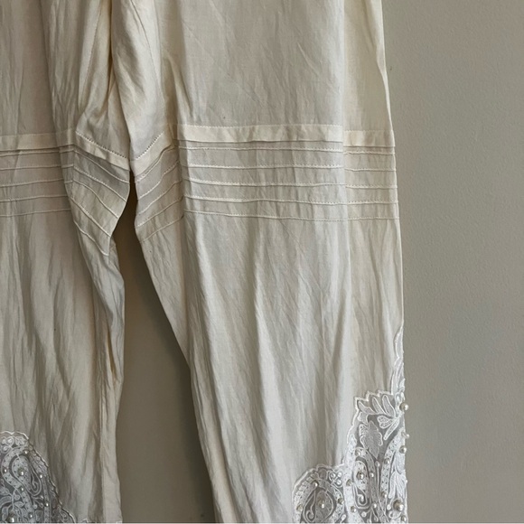 Vintage Cream Crop Pants - Picture 5 of 6